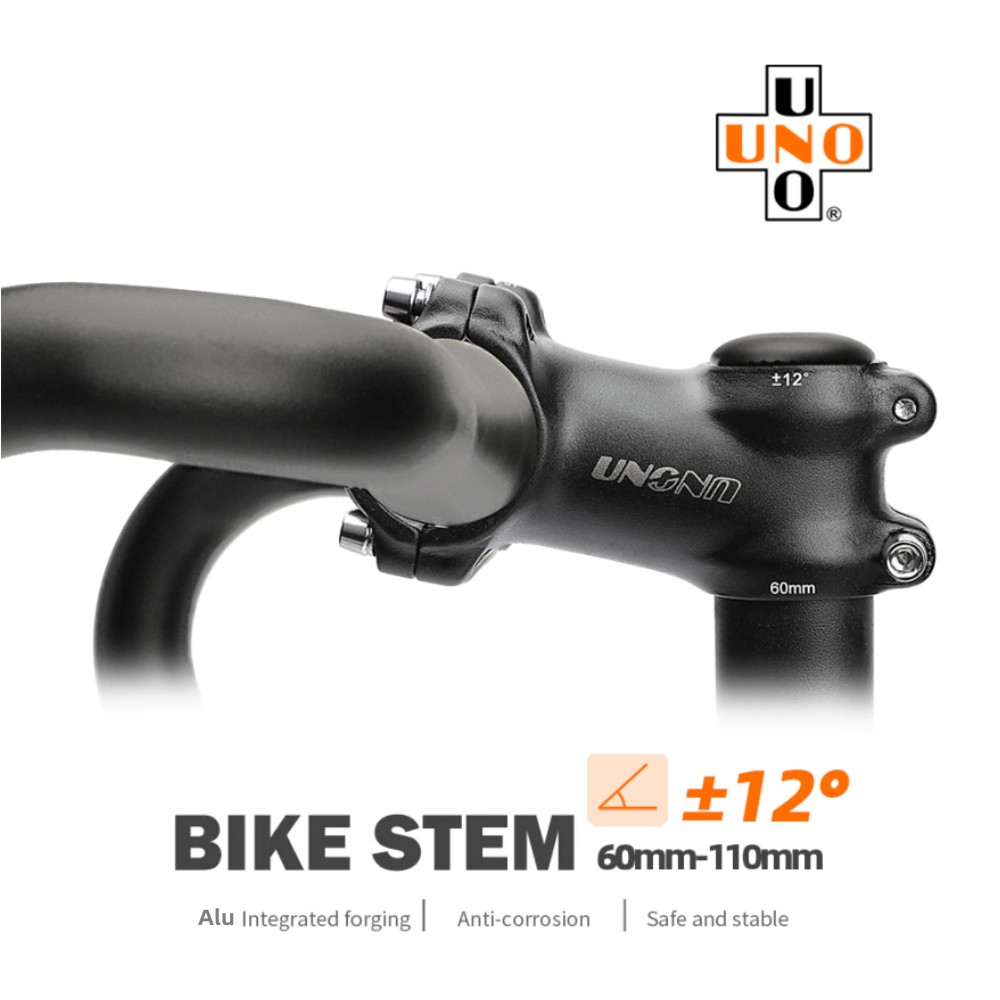 Bike Stem Riser - UNO Bicycle Handlebar Stem 12 Degree