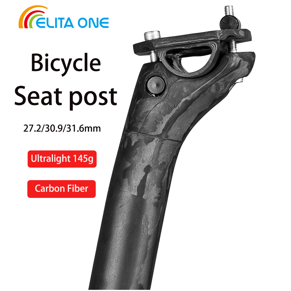 Carbon Fiber Saddle - Elitaone Carbon Fiber Seatpost 27.2/30.9/31.6mm Matte