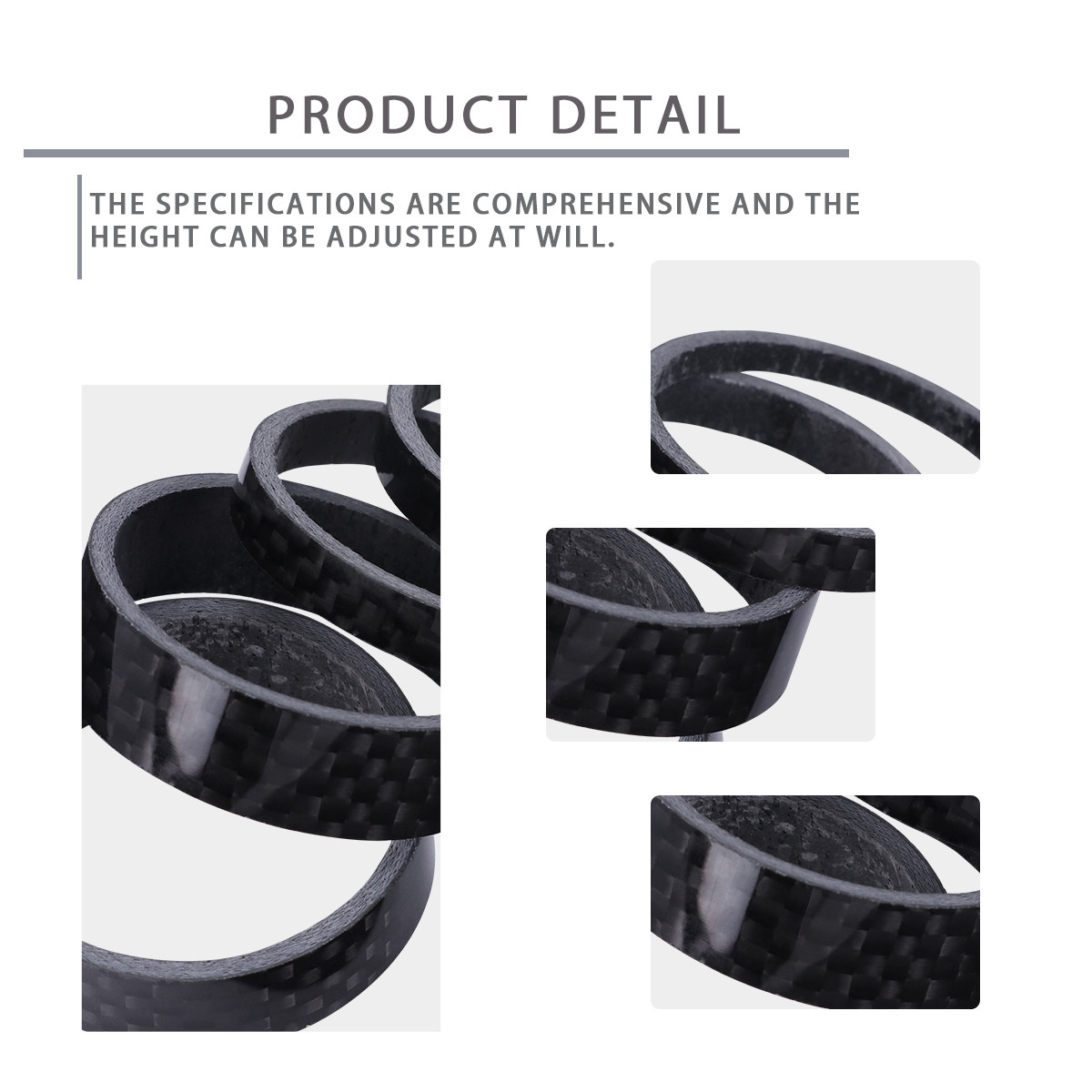 Bike Stem Riser - Road Bike Stem Carbon Headset Spacer