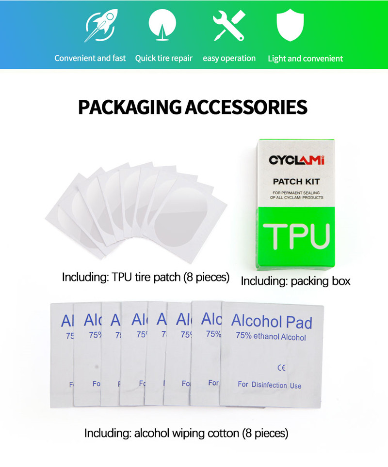 New Tire Patch For TPU Tube CY - Bicycle Repair Kit recension och pris