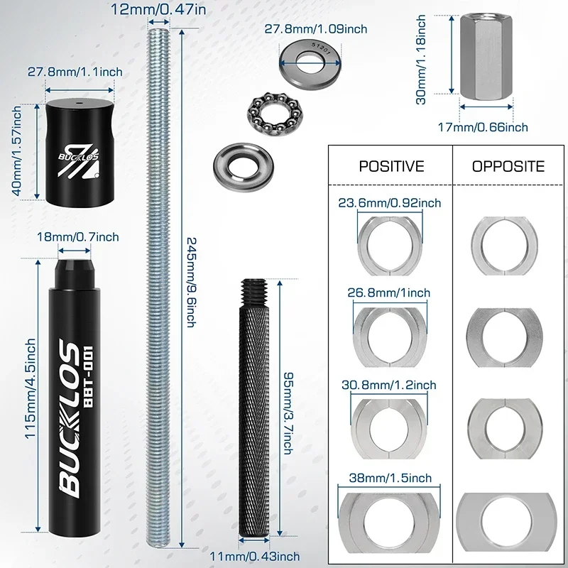 BUCKLOS Bicycle Bottom Bracket - Bicycle Repair Kit recension och pris