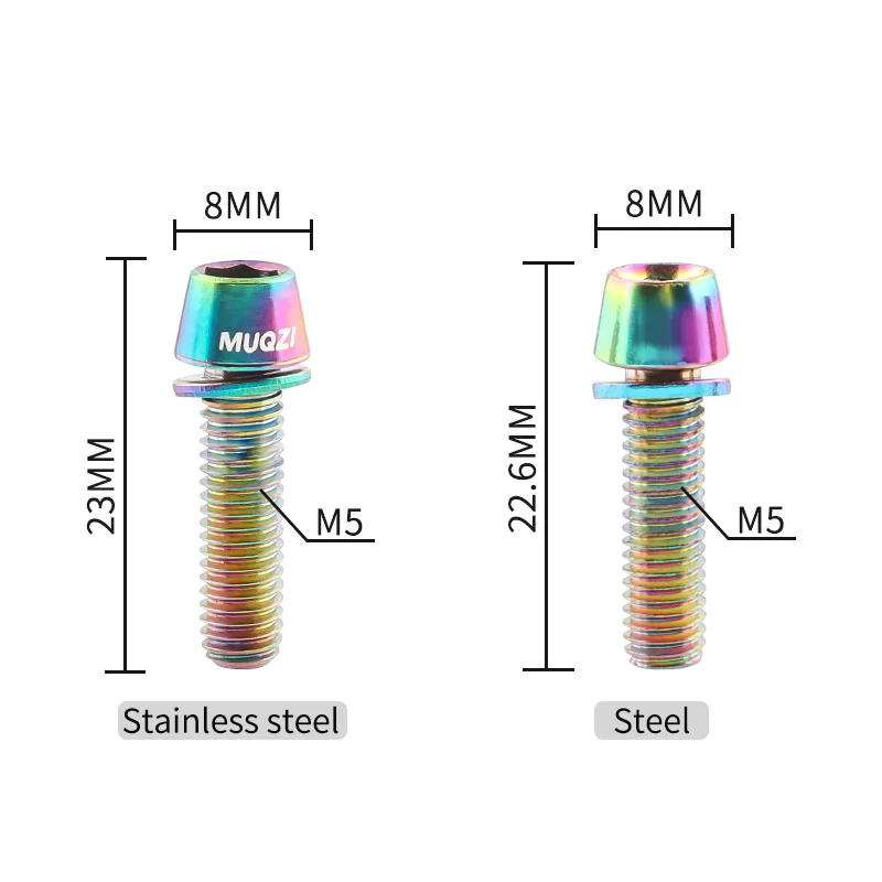MUQZI 6pcs Stem Bolts M5x17mm  - Bike Stem Riser recension och pris