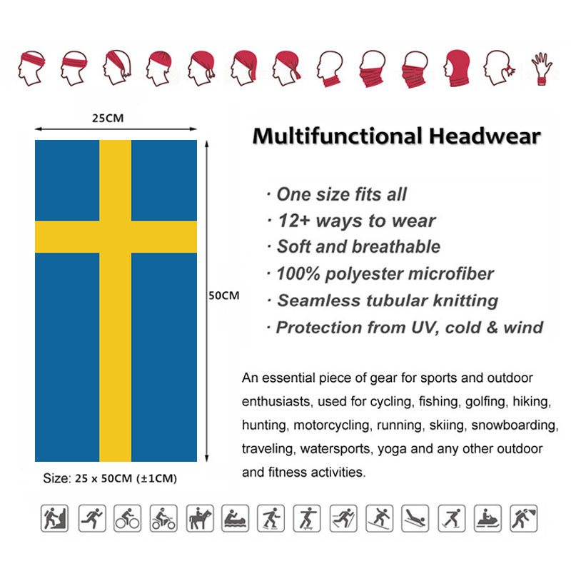 Sweden Flag Printed Bandana He - Cycle Gear recension och pris
