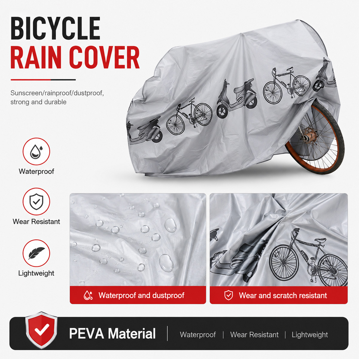 PINMOAP Universal Bicycle Rain - Cycling Gear Travel Bag recension och pris