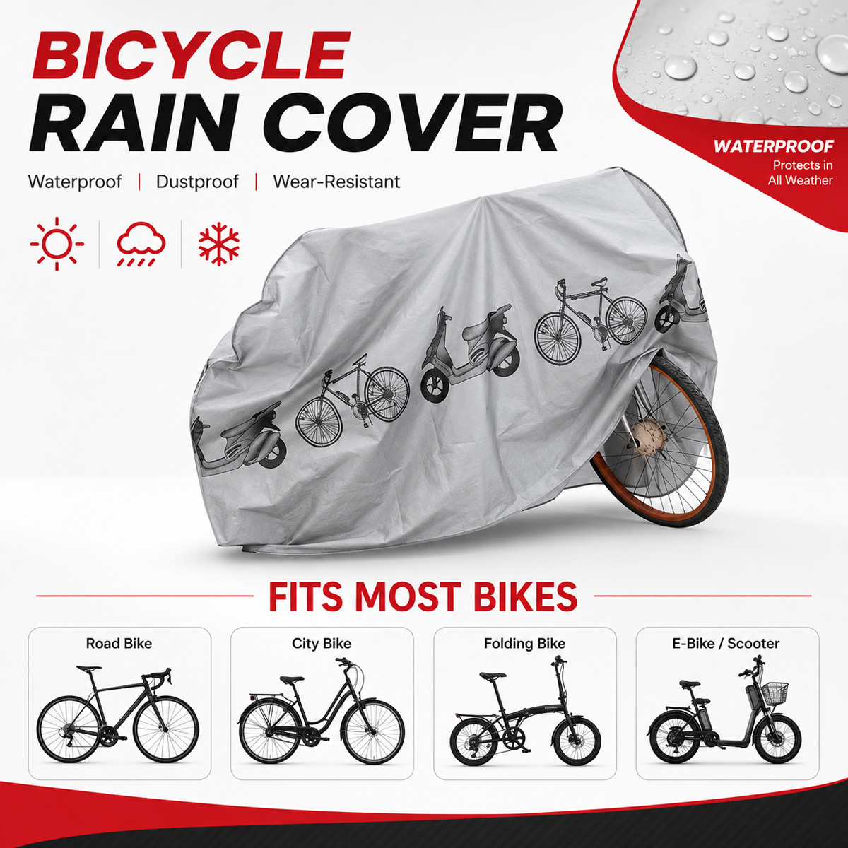 PINMOAP Universal Bicycle Rain - Cycling Gear Travel Bag recension och pris