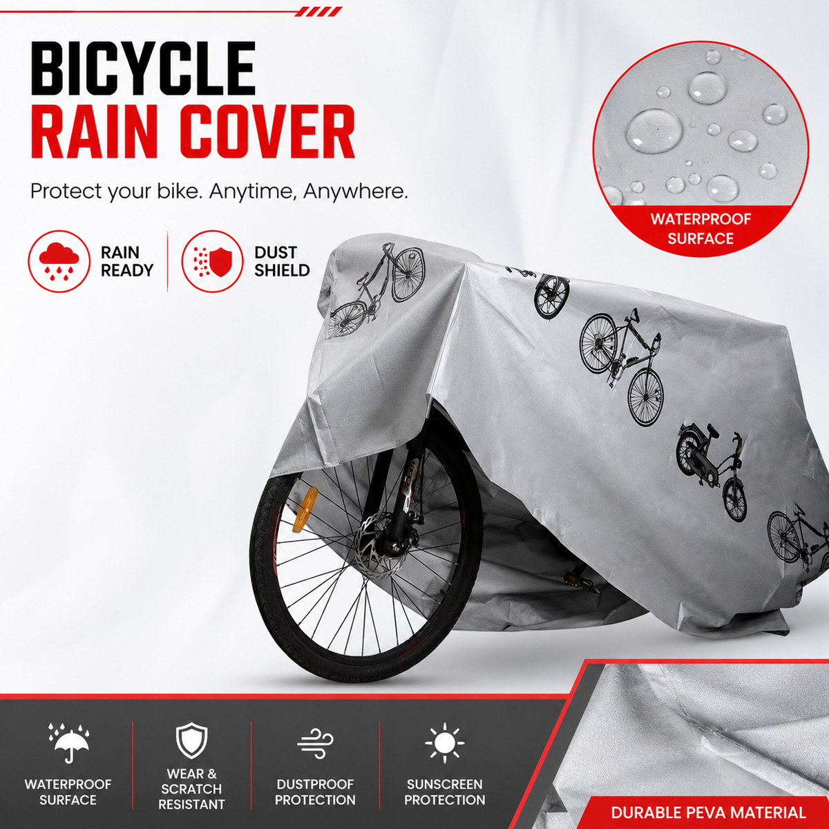 PINMOAP Universal Bicycle Rain - Cycling Gear Travel Bag recension och pris