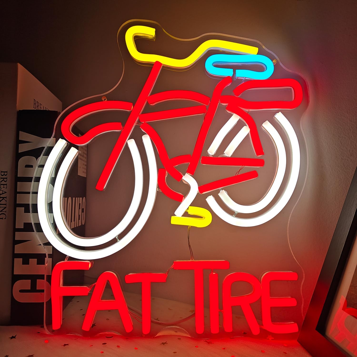 Fat Tire Bike LED Neon Sign US - Cycling Gear Store recension och pris