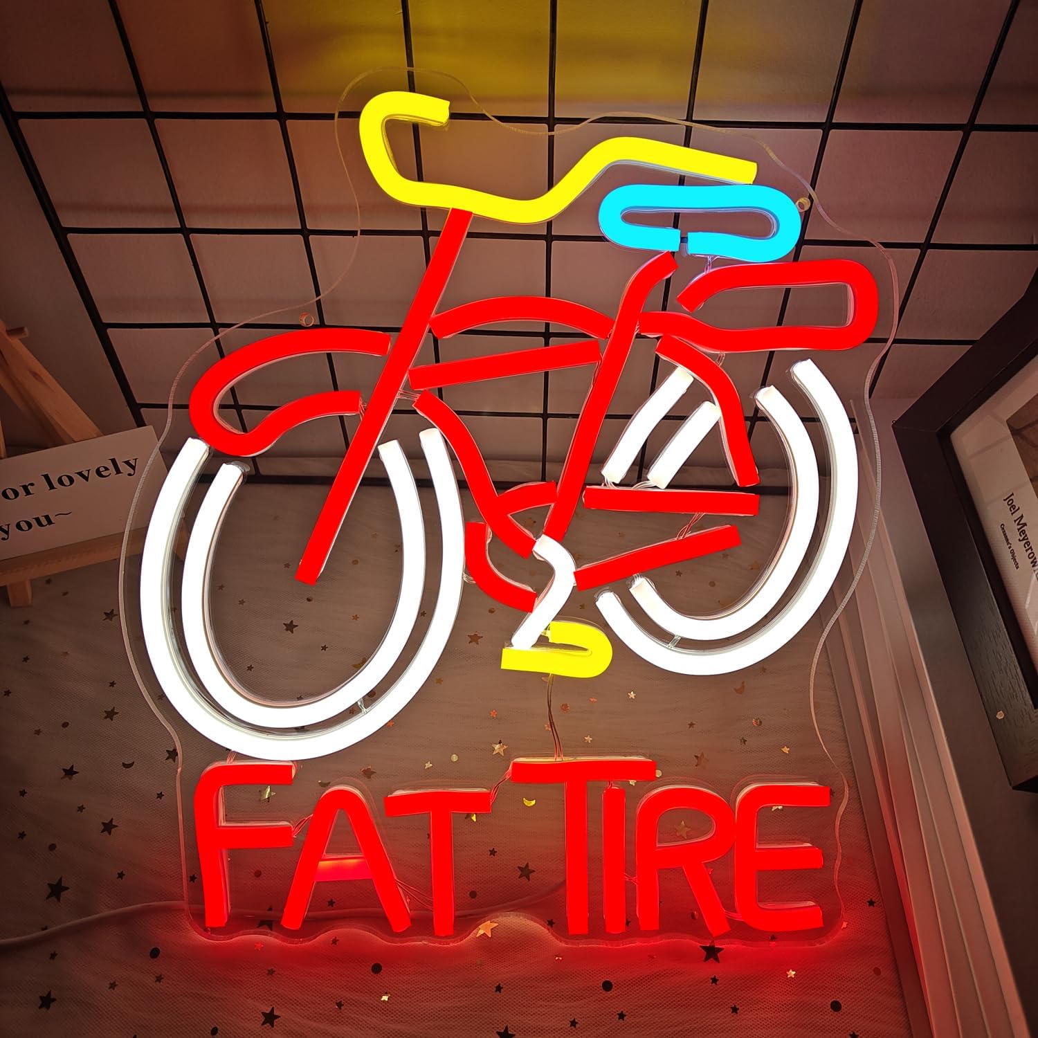 Fat Tire Bike LED Neon Sign US - Cycling Gear Store recension och pris