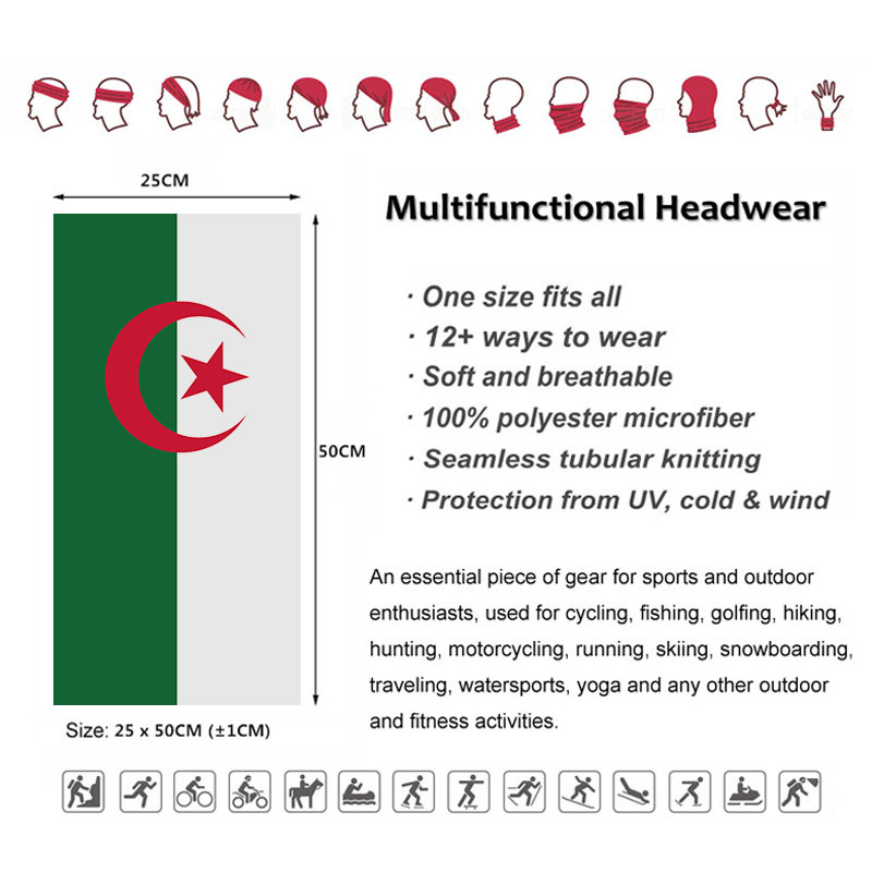 Algeria Flag Printed Bandana H - Cycle Gear recension och pris