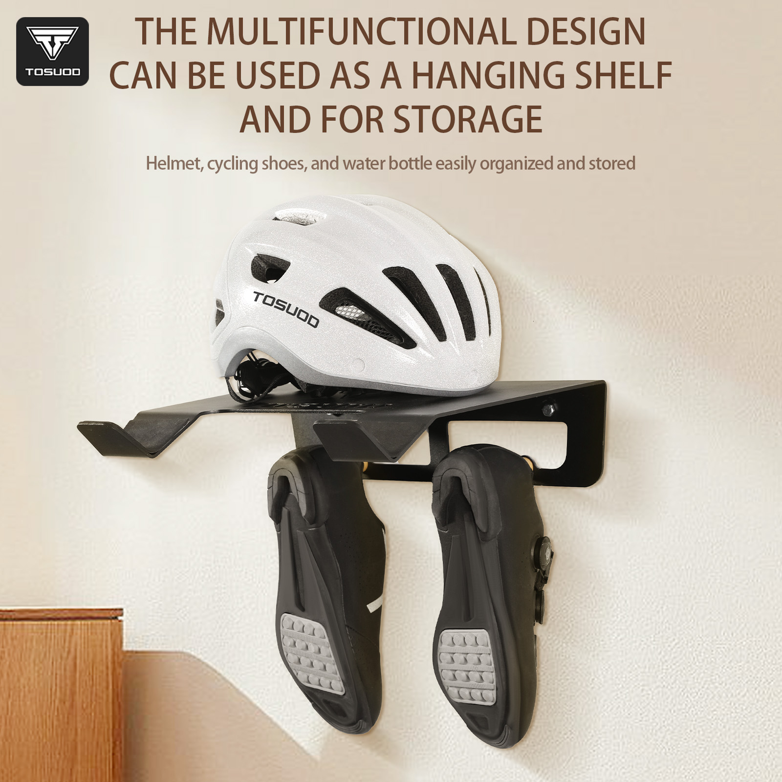 TOSUOD Bicycle Wall Mount Rack - Cycling Gear Wall Hanger recension och pris