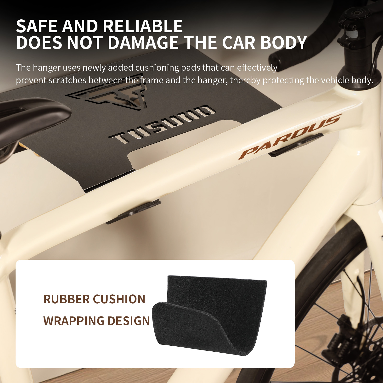 TOSUOD Bicycle Wall Mount Rack - Cycling Gear Wall Hanger recension och pris