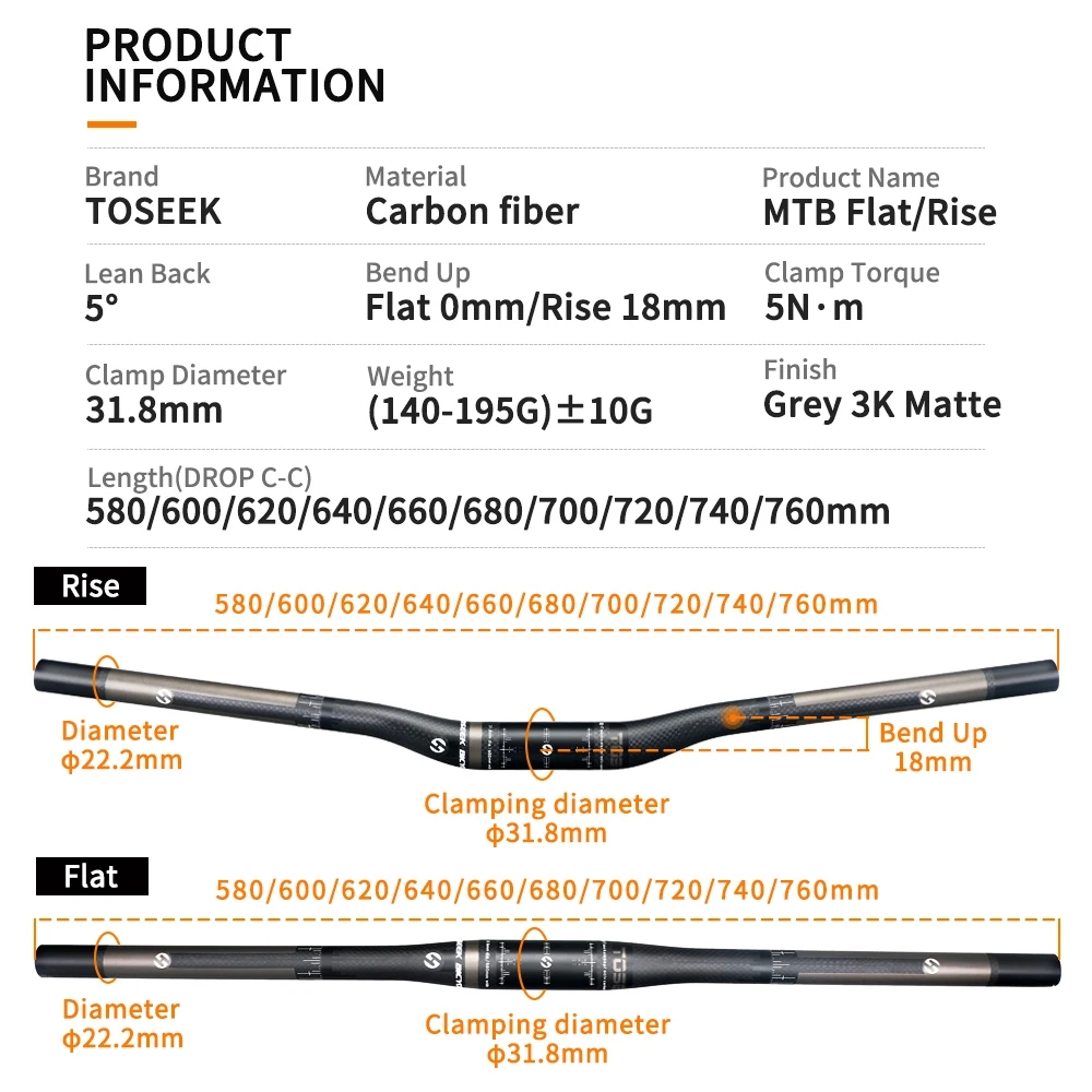 TOSEEK Matte 3K Carbon Fiber B - Carbon Fiber Saddle recension och pris