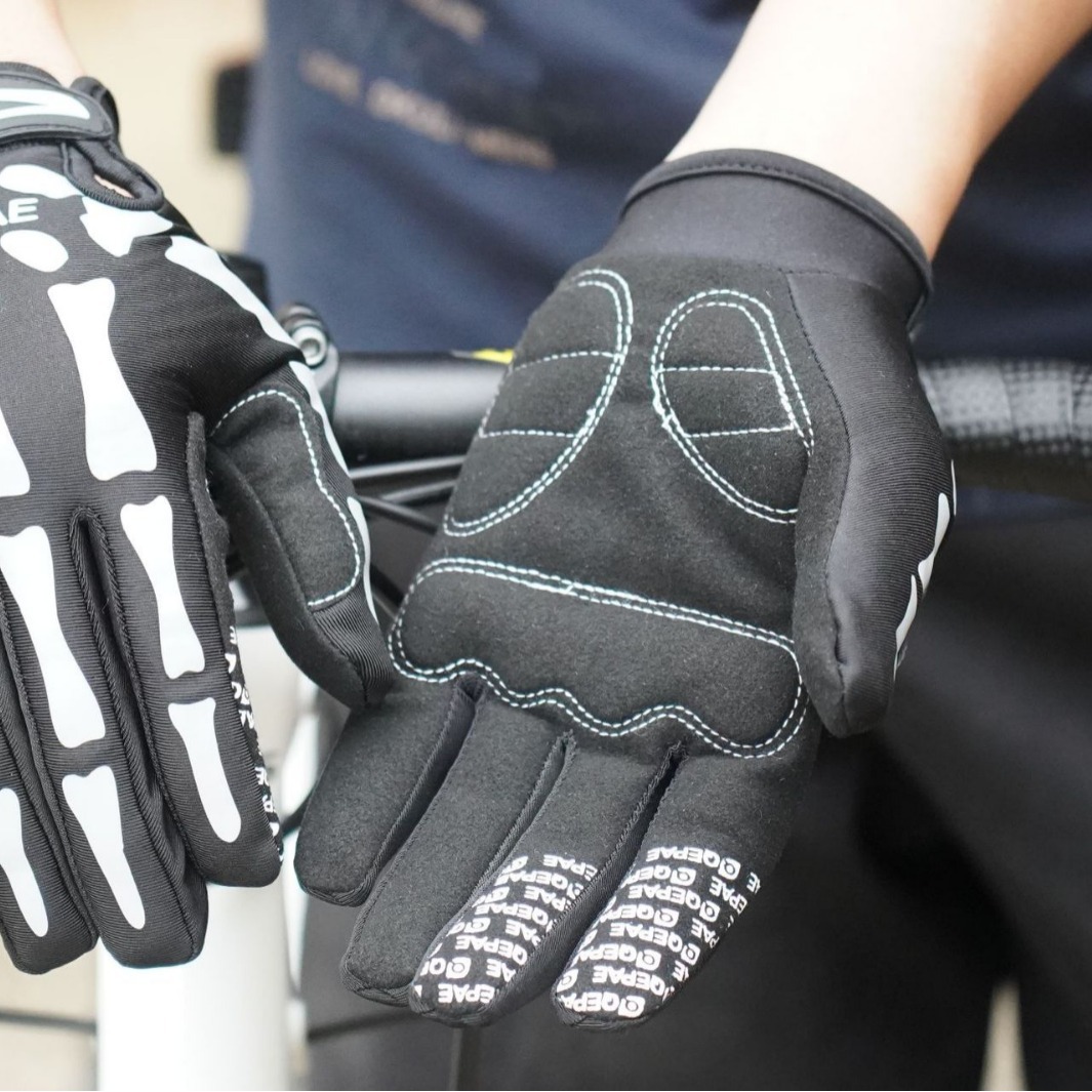 1Pair Skeleton Bike Gloves Ful - Cycling Gear Gifts recension och pris