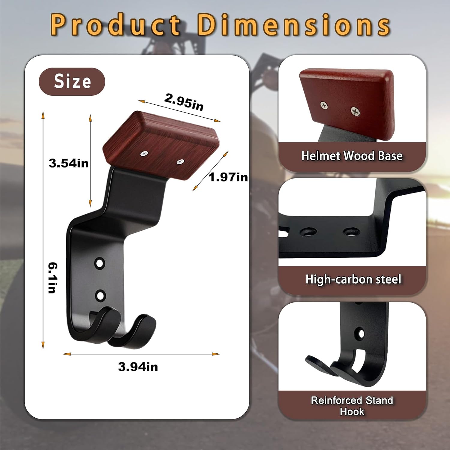 Motorcycle Helmet Holder Wall  - Cycling Gear Stand recension och pris